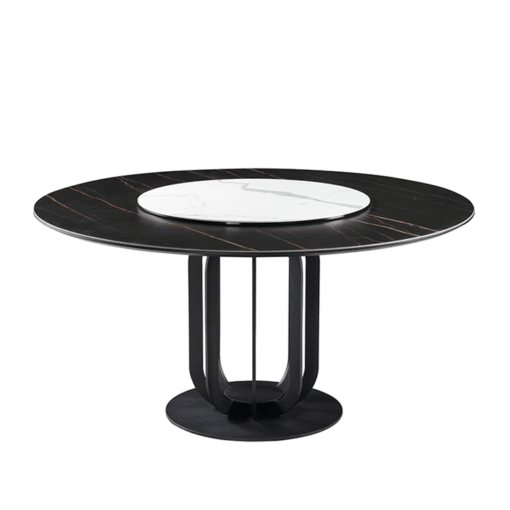 Black White Marble Dining Table