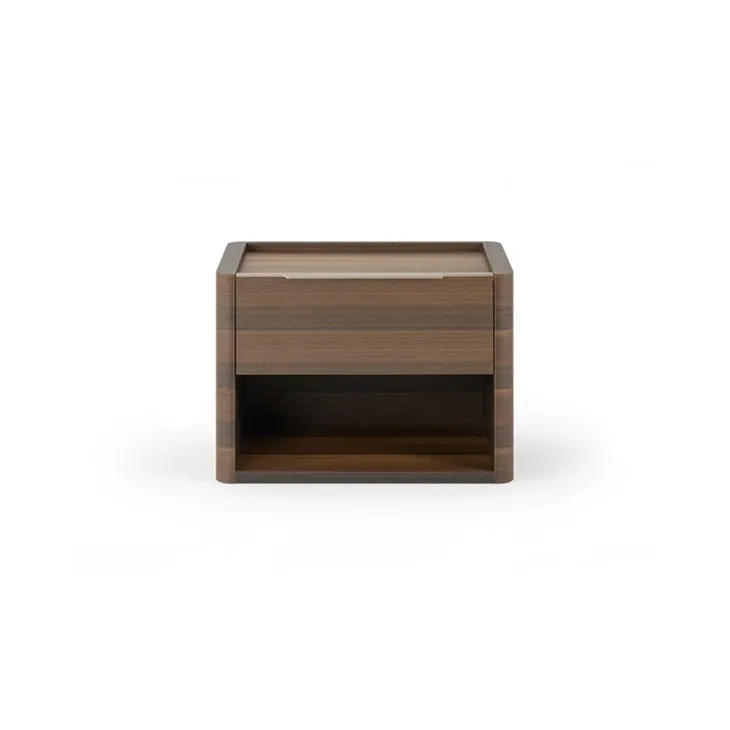 Walnut Wood Bedside Table